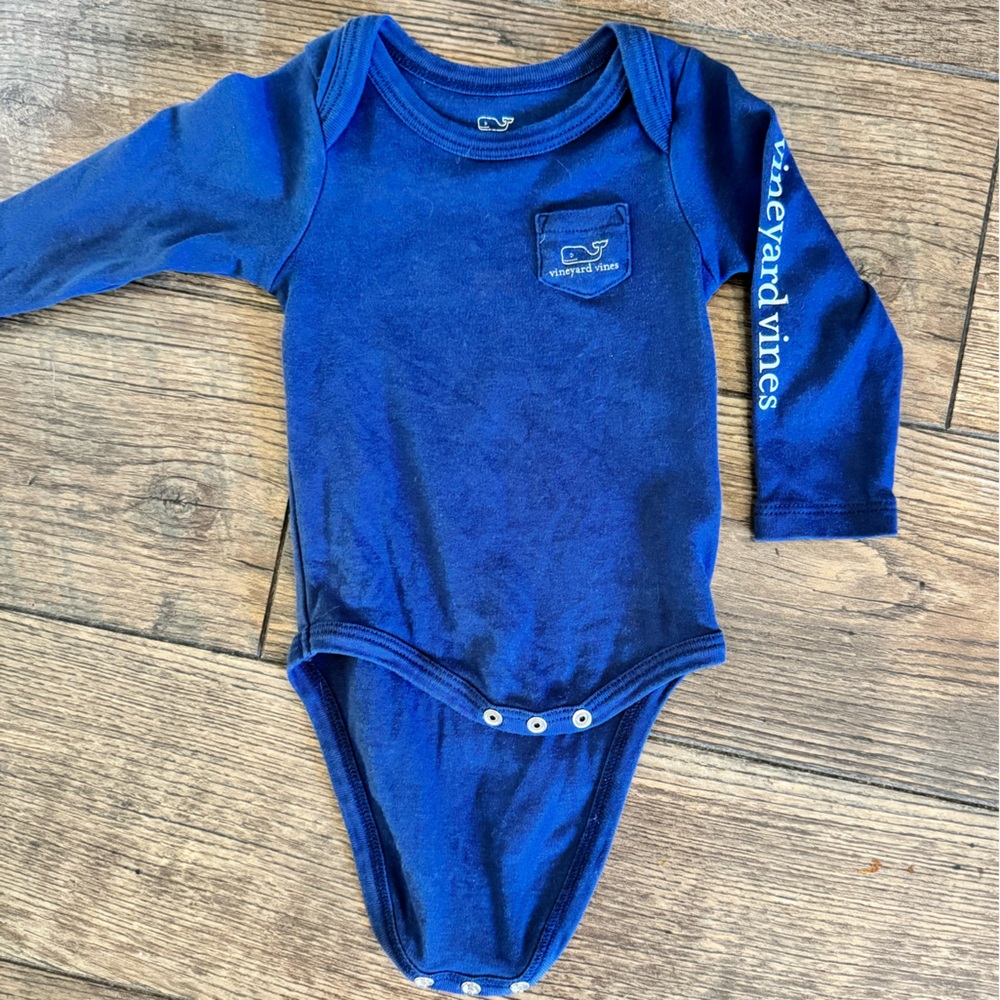 Vineyard Vines Navy Long-Sleeve Bodysuit
